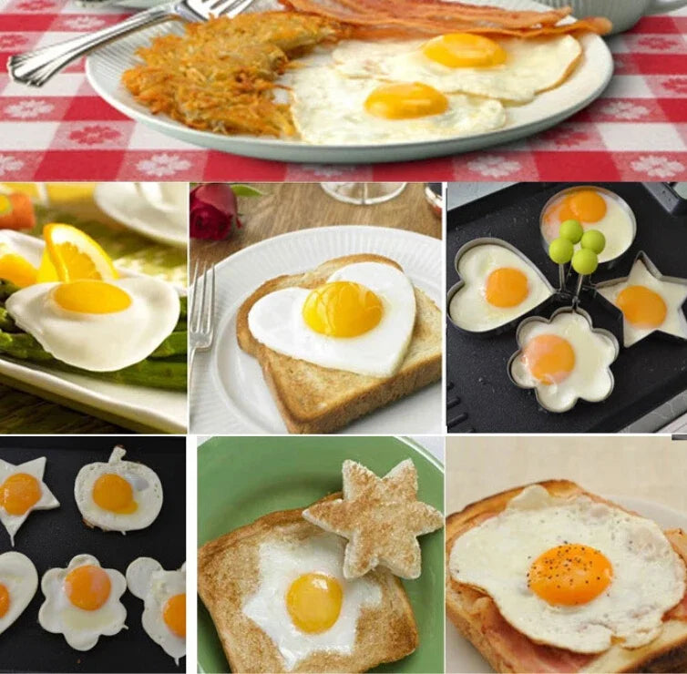 Stainless Steel Fried Egg Mold 5Pcs
