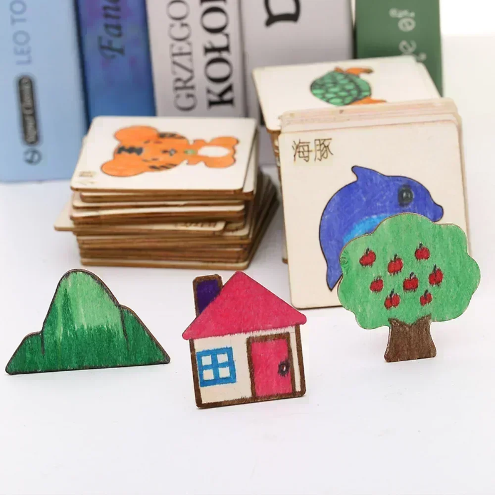 20pcs Kids Wooden Drawing Toys