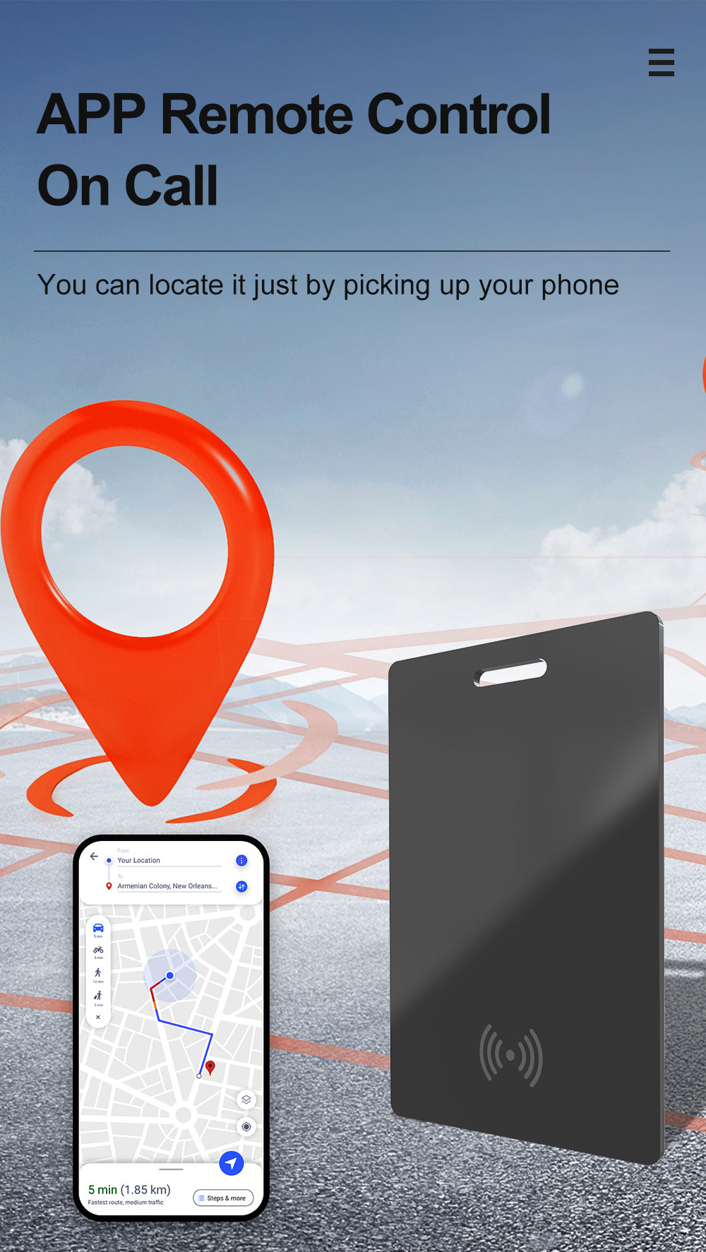 Wallet Tracking Card Ultra-thin GPS Location