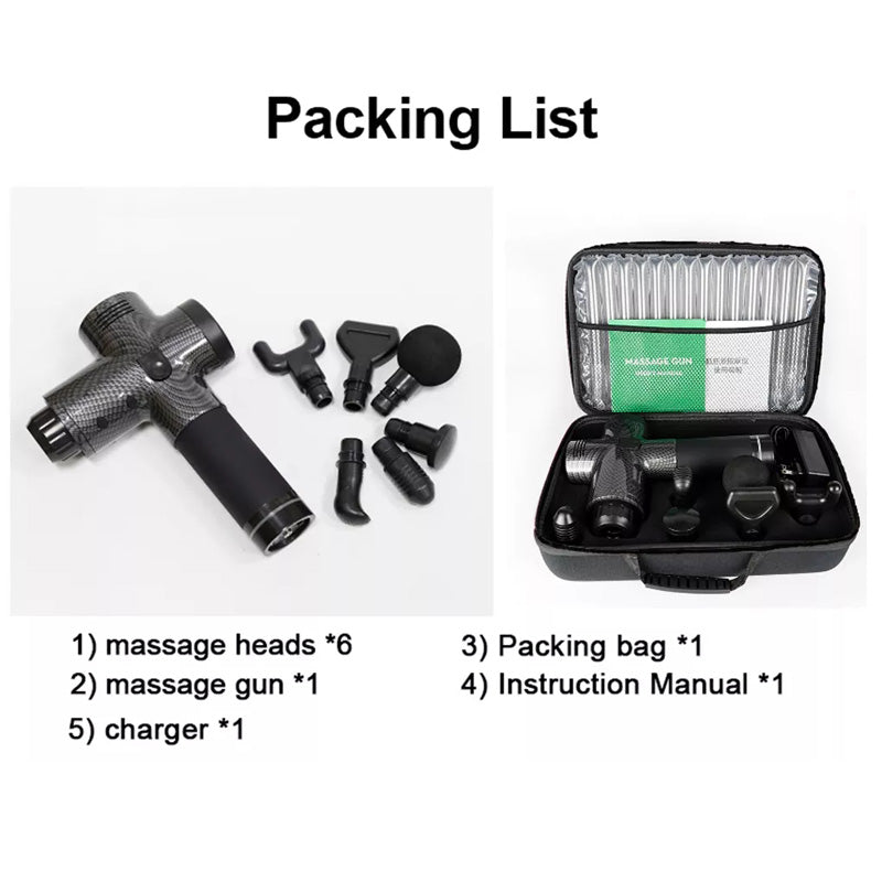 Fascial Massage Gun Electric Percussion Pistol Massager Body Neck