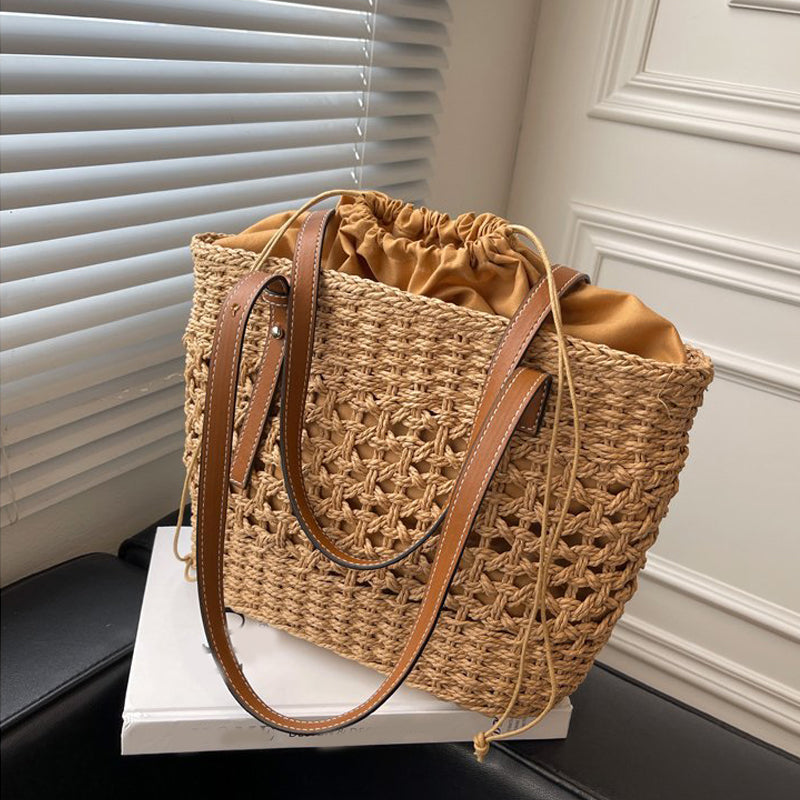 Designer Casual Rattan Wicker Tote Bag