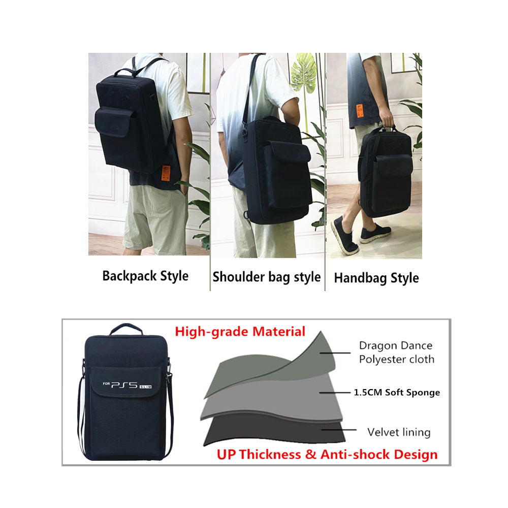 New PS5 Slim Carrying Case Portable Storage Shoulder Bag