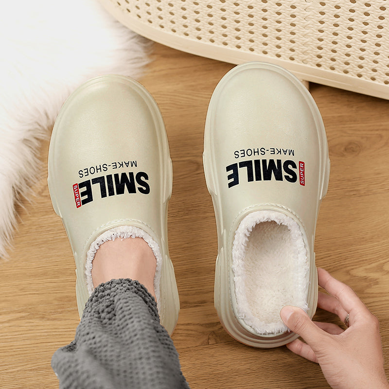 New Winter Men Warm Slippers Cotton Slippers Outdoor