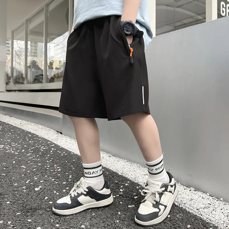 Summer Men Shorts Ice Silk Running Gym Sport Shorts