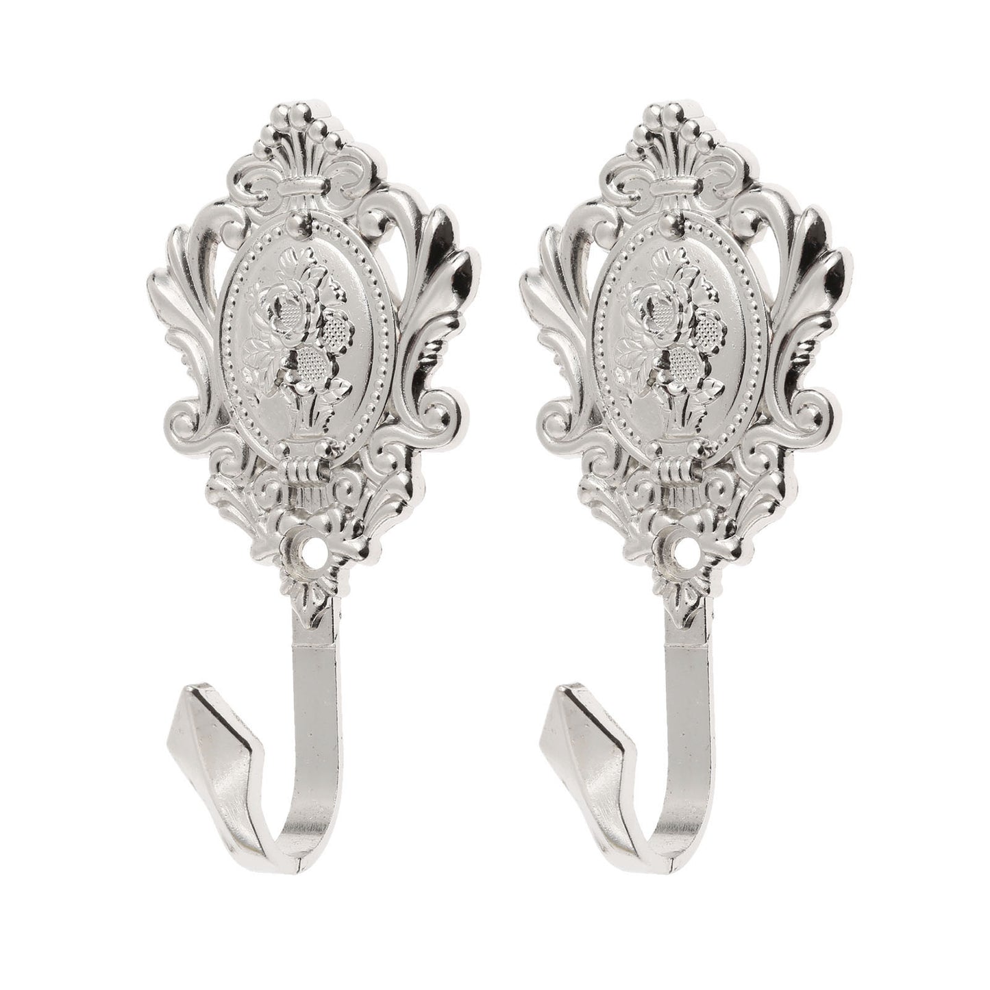 2Pcs Rose Pattern Vintage Drapery Curtain Holdbacks