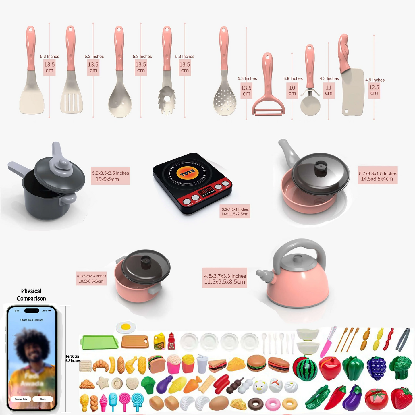 100 pcs Cutting Fruit Vegetable Play Food Kitchen Toys