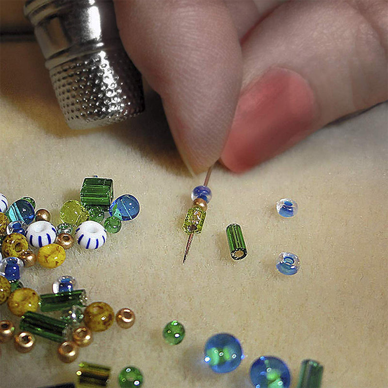 MIUSIE 26Pcs Big Eye Curved Beading Needles