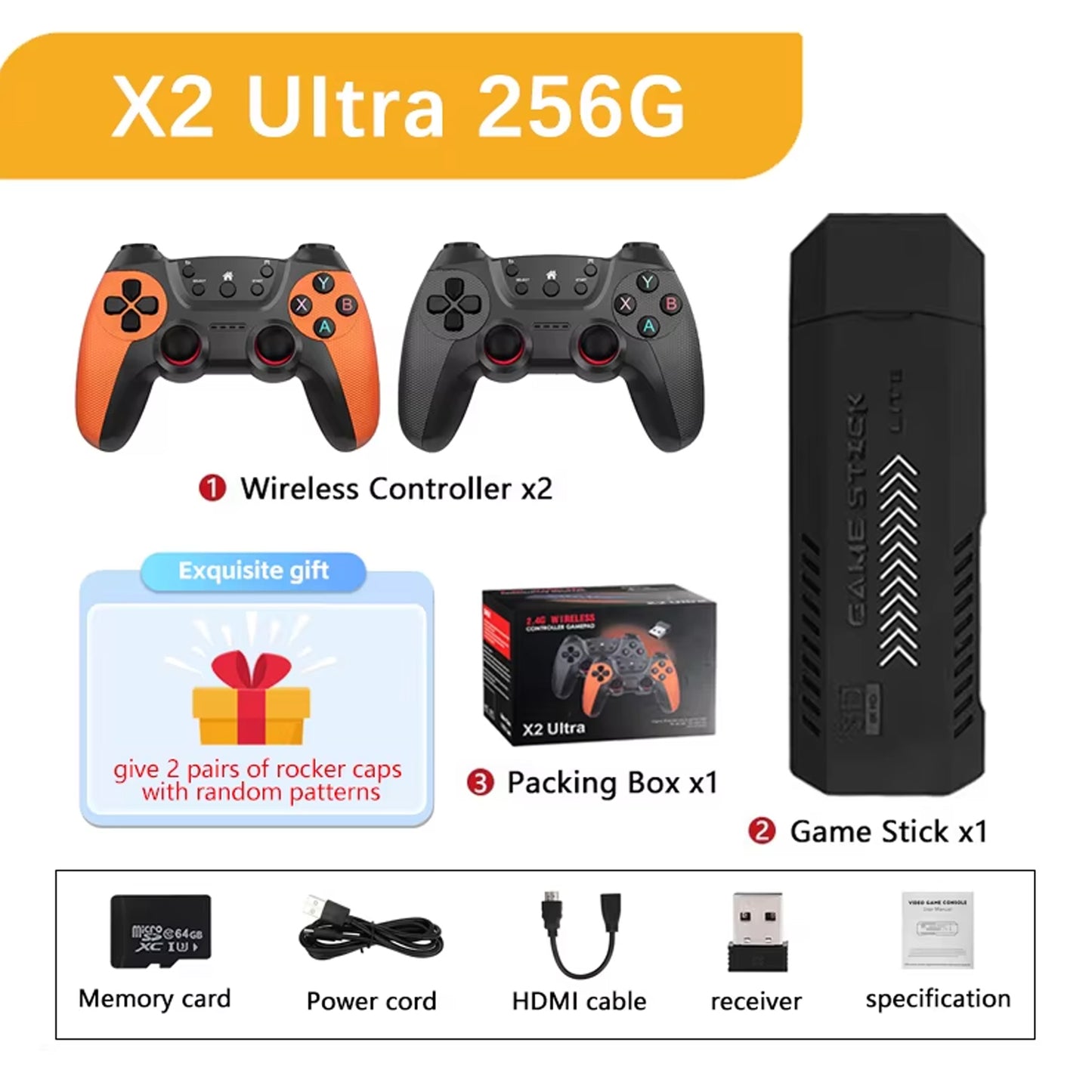 X2 Ultra Video Game Stick Console Or ONLY 2.4G Double Wireless Controller