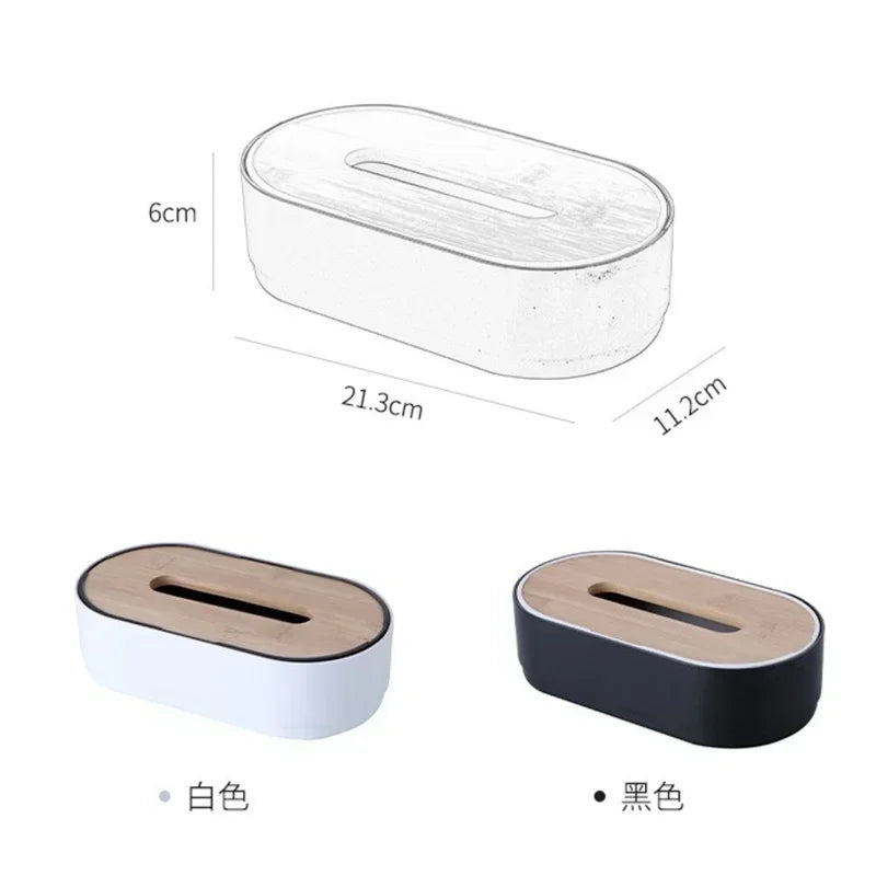 Tissue Box Holder Bamboo Cover