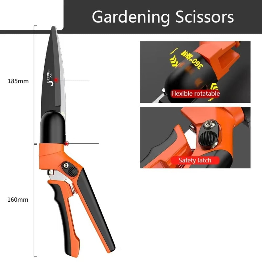Multifunctional Gardening Mowers Scissors Sharp Tip 360 Rotation