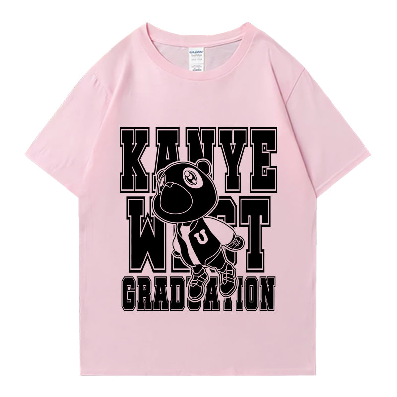 2024 New Rapper Kanye West Graduation Bear T shirt Men Women