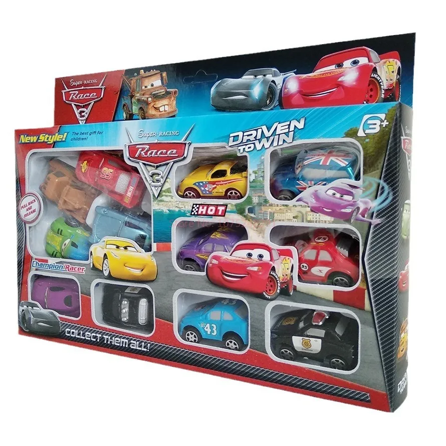 12pcs/Set Disney Pixar Cars Lightning Mcqueen
