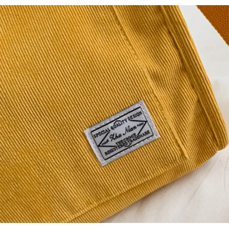 Women Handbag Simple Corduroy Portable Large Capacity HandBag