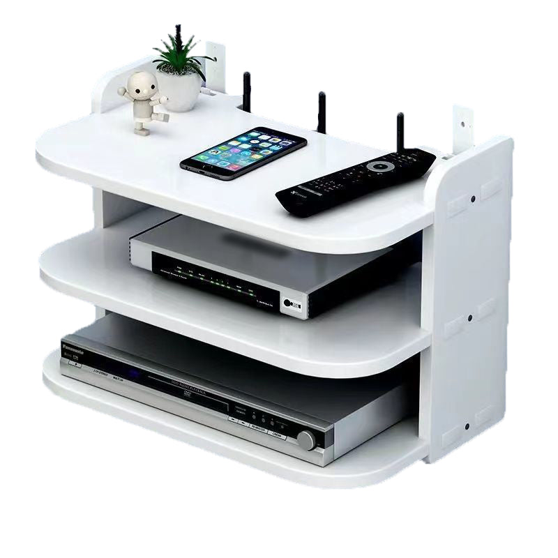 Wifi Hanging Shelf Router Power Strip Multi Outlet TV Set