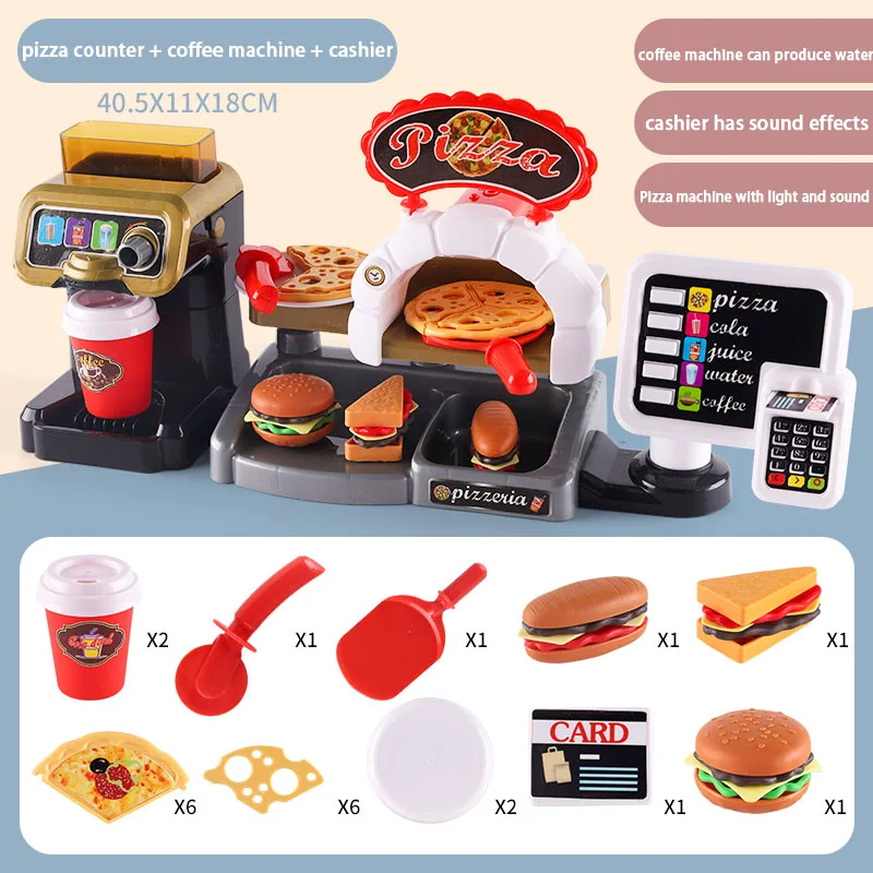 Kid Play House Game Kitchen Fast Food Restaurant