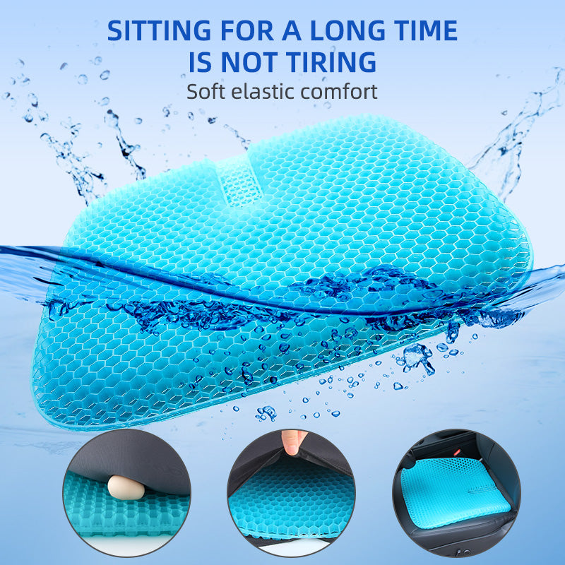 Car Gel Cooling Seat Cushion 3D Honeycomb Cool and Breathable