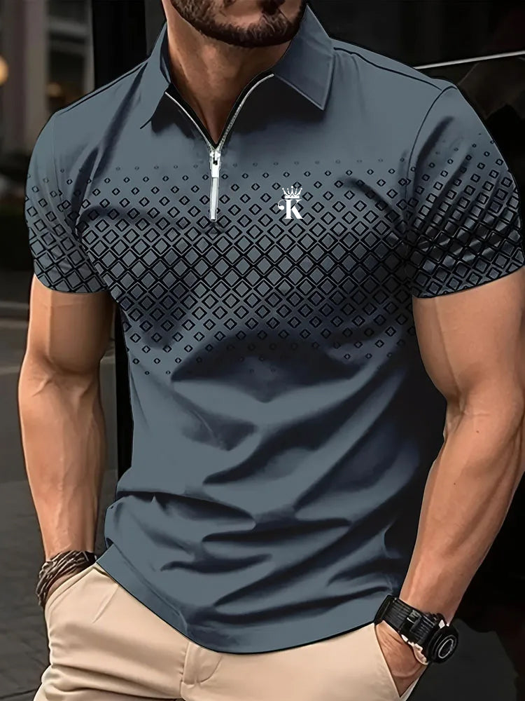 Business Men's Golf Polo Short Sleeve Polo Shirt Outdoor