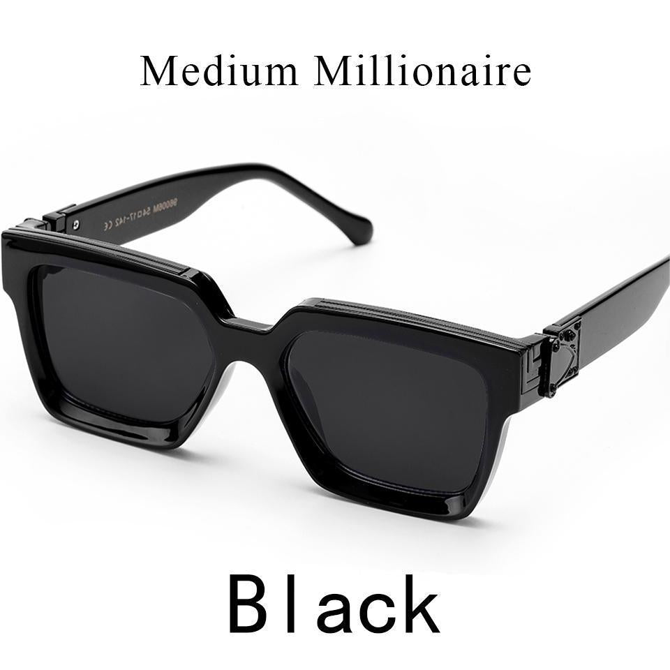 Retro Black Millionaire Shades Luxury Sunglasses