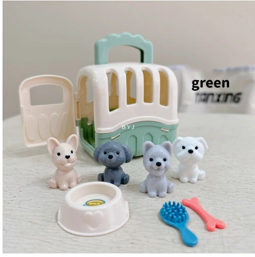 Cute Dog Pet Basket Family Toy Children Play House Games Toy