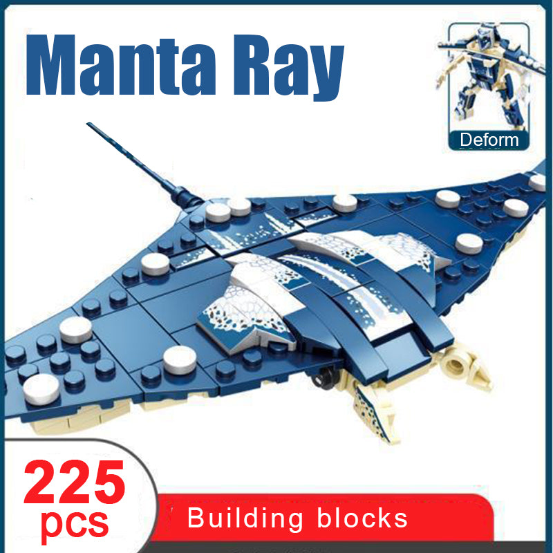 DIY Ocean Animals Building Block Creative Assembly Crab Small Particle Toy