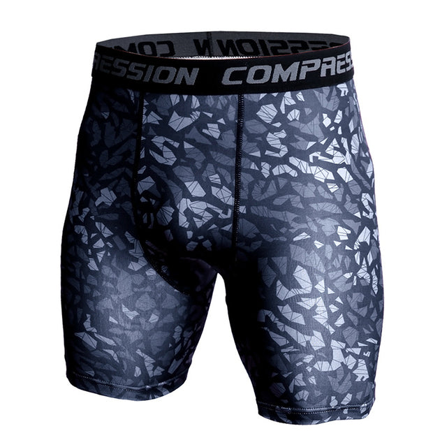 Compression Shorts Men 3D Print Camouflage Bodybuilding Tights Short