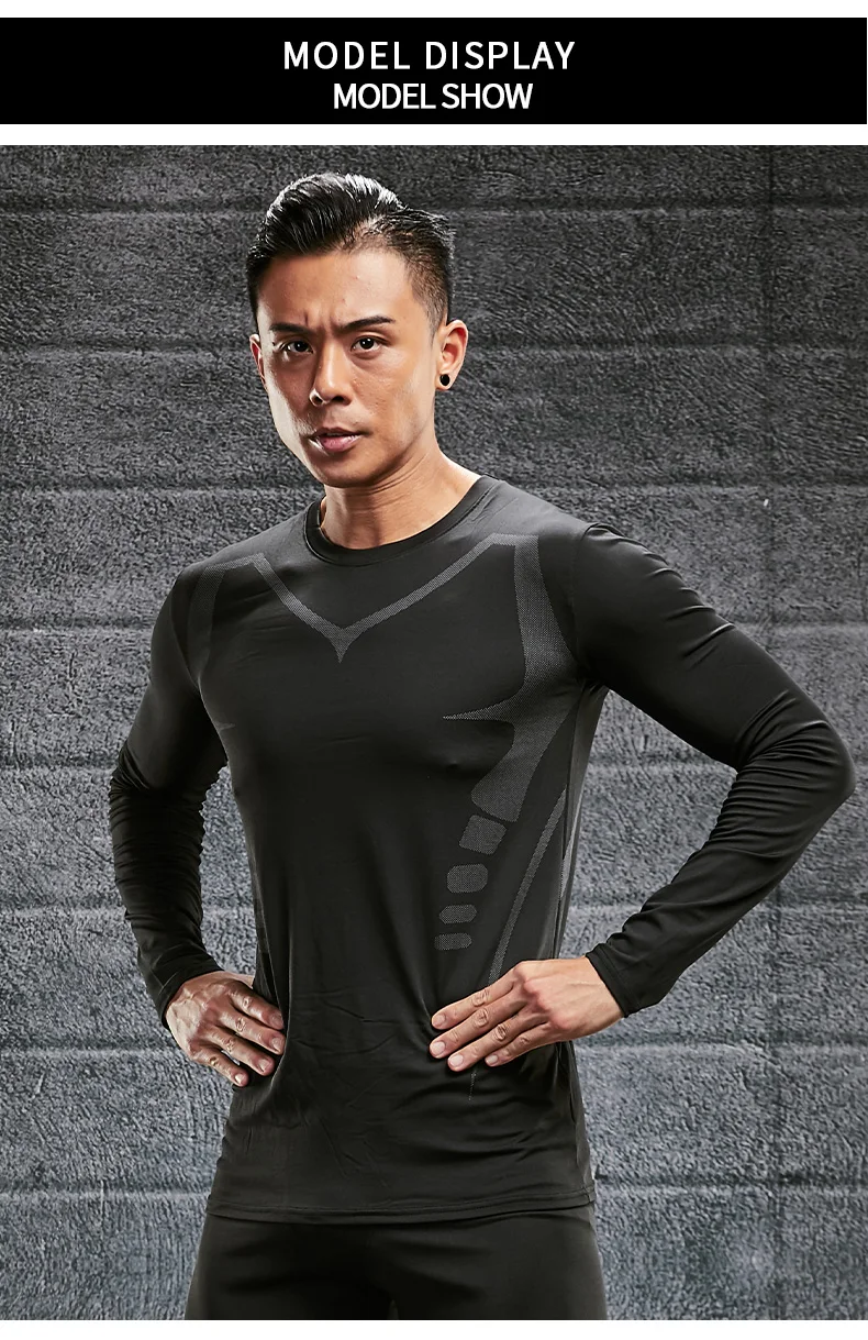 Quick Drying Tight Fitting Suit For Men'S Long Sleeve