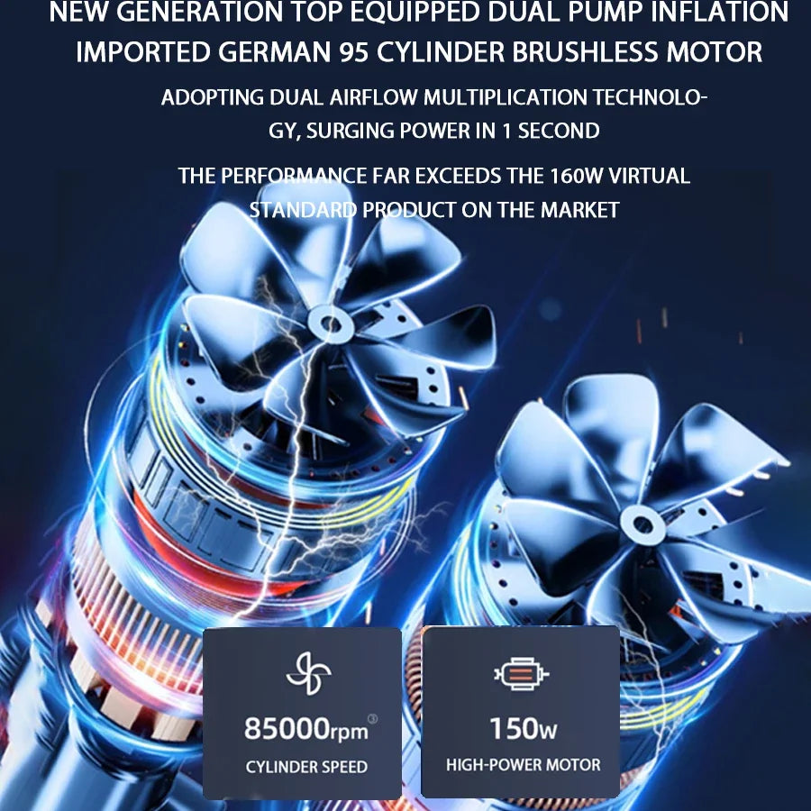 1PC Car Mounted Wireless Digital Display Inflation Pump