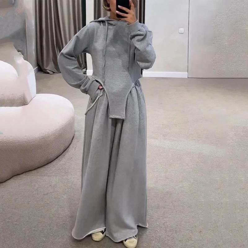 Waytobele Autumn 2 Piece Set Women Casual Simple Solid