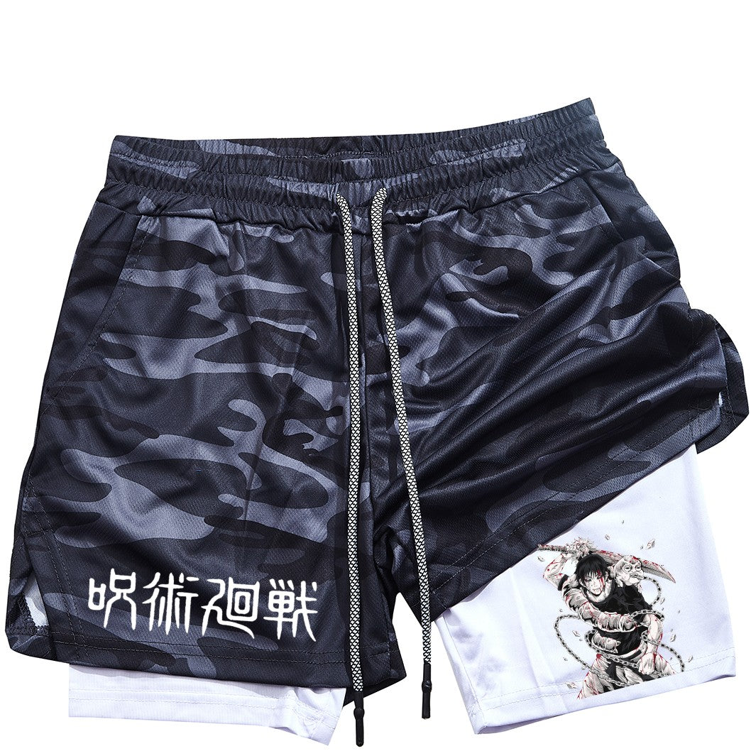 Performance Shorts Toji Printed Men GYM Casual Sports Shorts