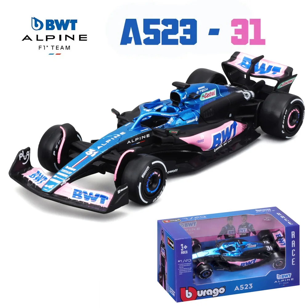 Bburago 1:43 Alpine F1 Team A524 2024 Alloy Car