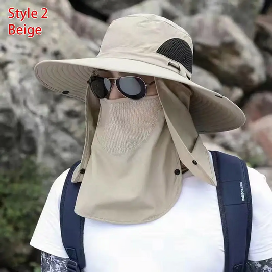 1Pcs Fishing Hat With Mask Summer