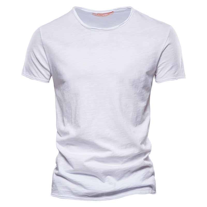 100% Cotton Men T-shirt Casual Soft Fitness Summer Thin T-shirts Men's