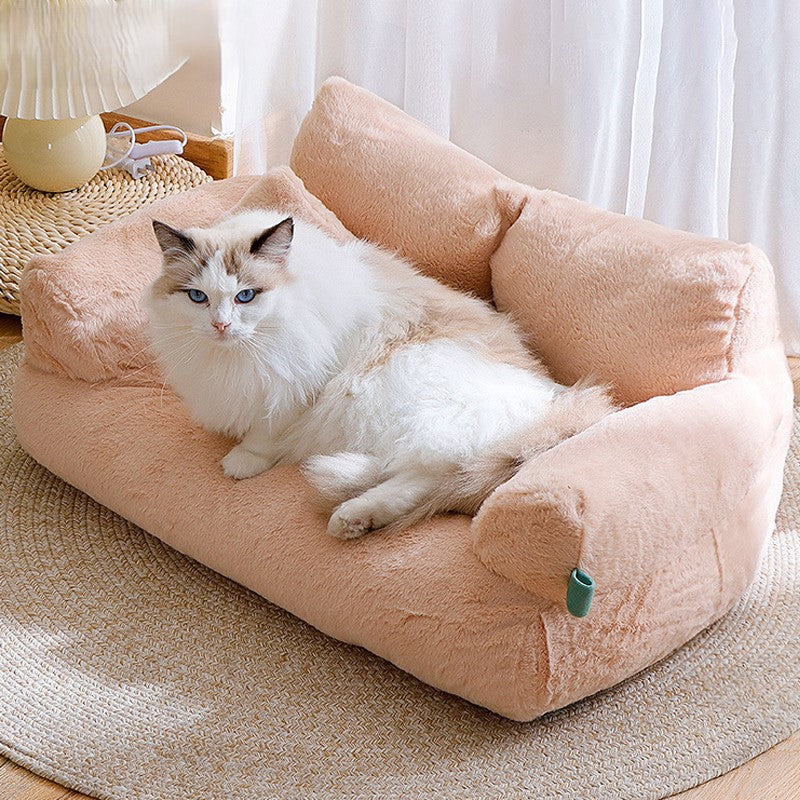 Luxury Cat Bed Sofa Winter Warm Cat Nest Pet Bed