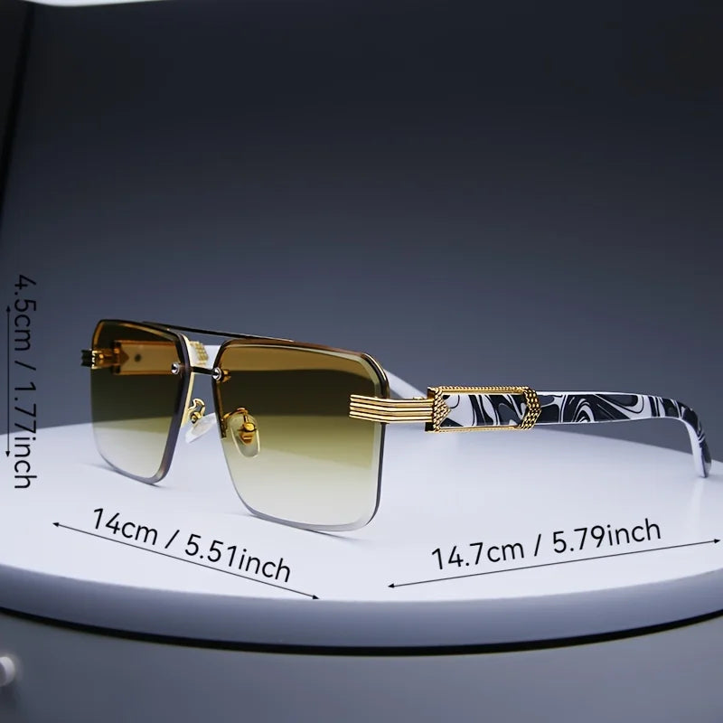 Fashion Rimless Sunglasses Men Women Populare