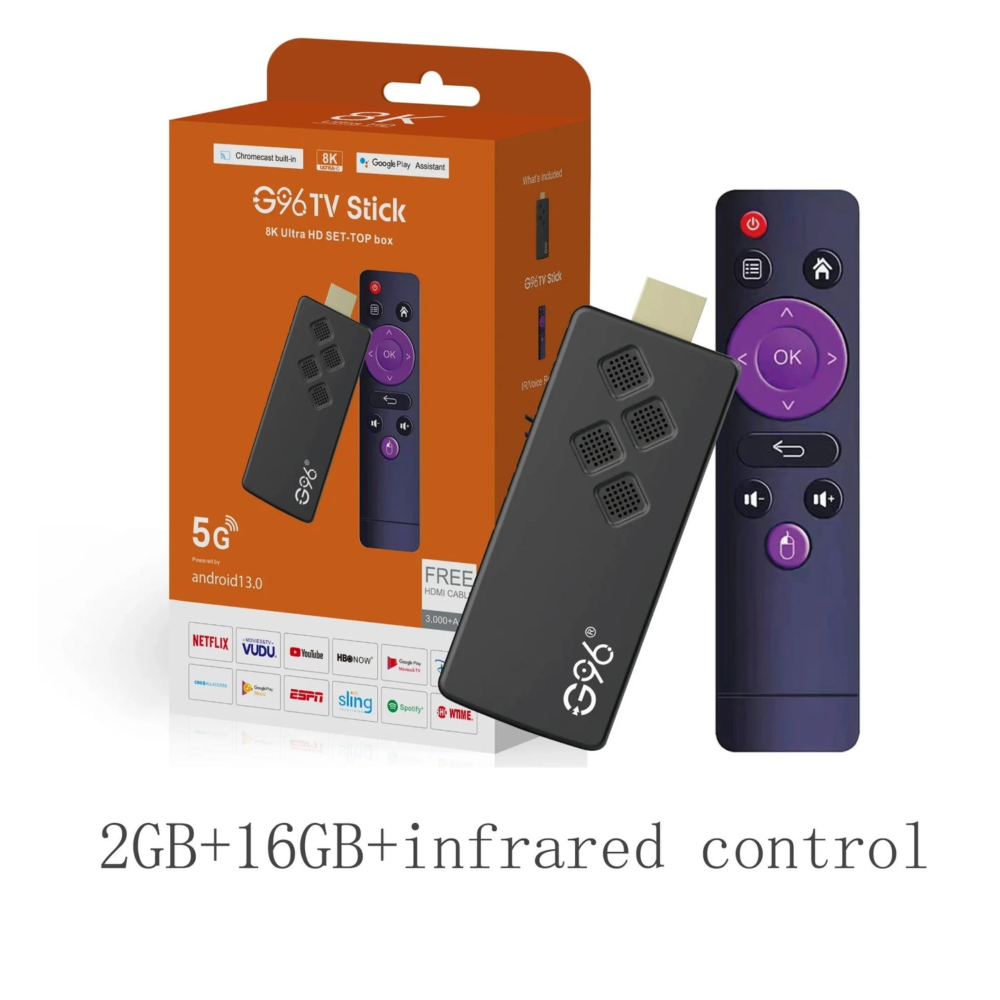 G96 high-performance android 13.04k smart TV Stick