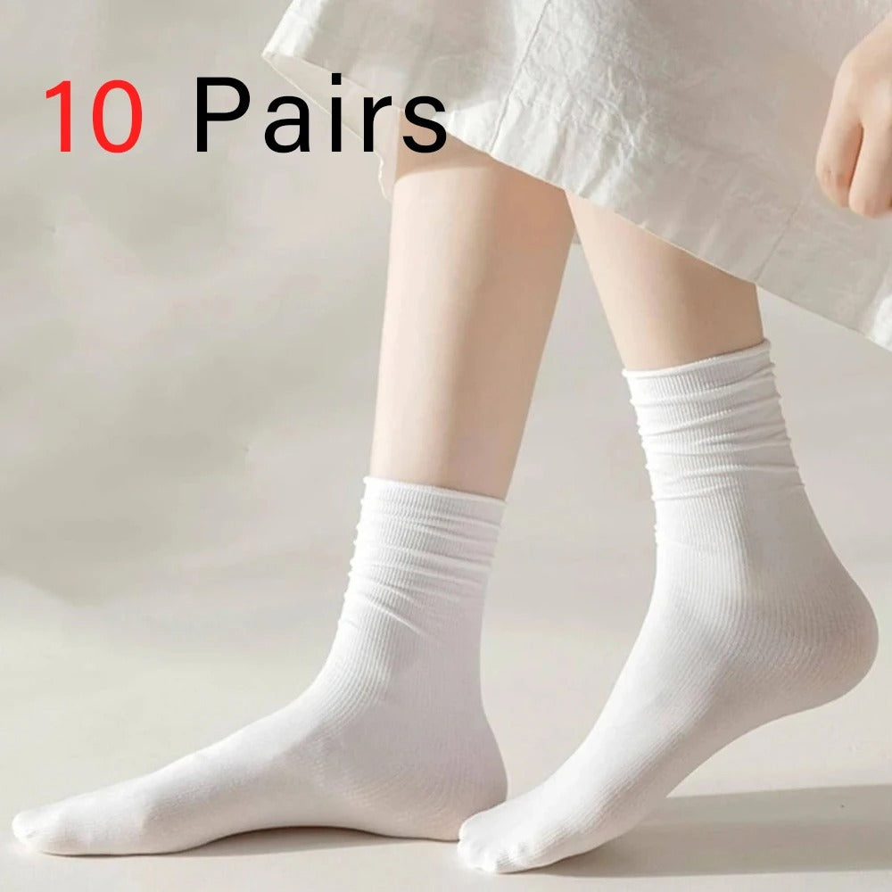 10 Pairs Women Mid Length Socks Trendy