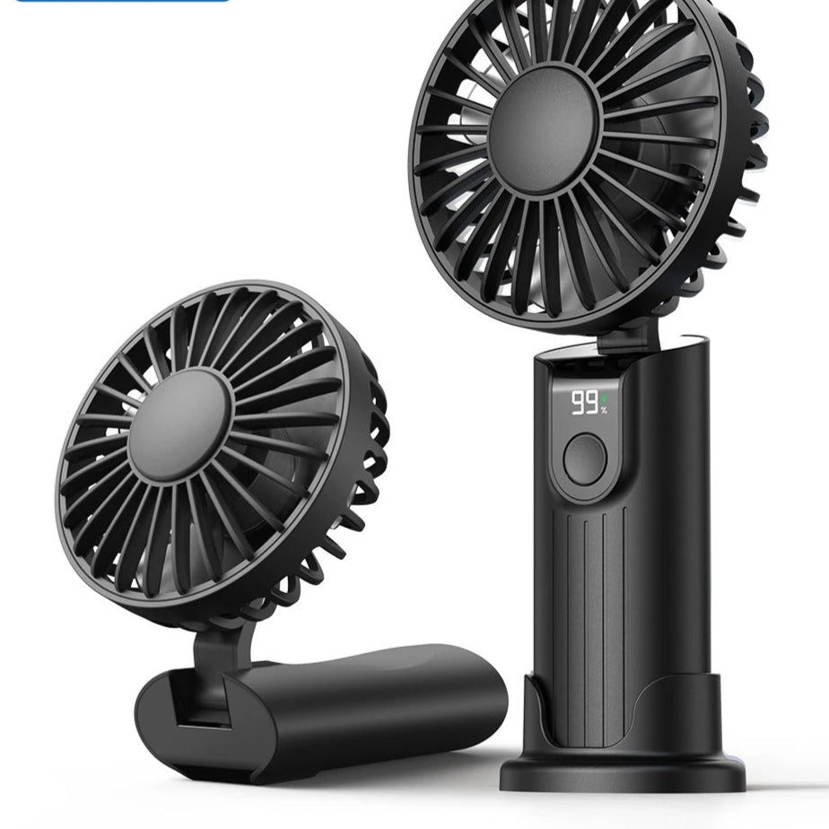 5000mAh Mini Portable Fan USB Rechargeable Hand Held Fan,Small Pocket Fan 3 Speeds