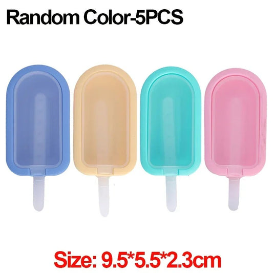 5PCS Silicone Homemade Popsicle Molds DIY Juice Milk Chocolate