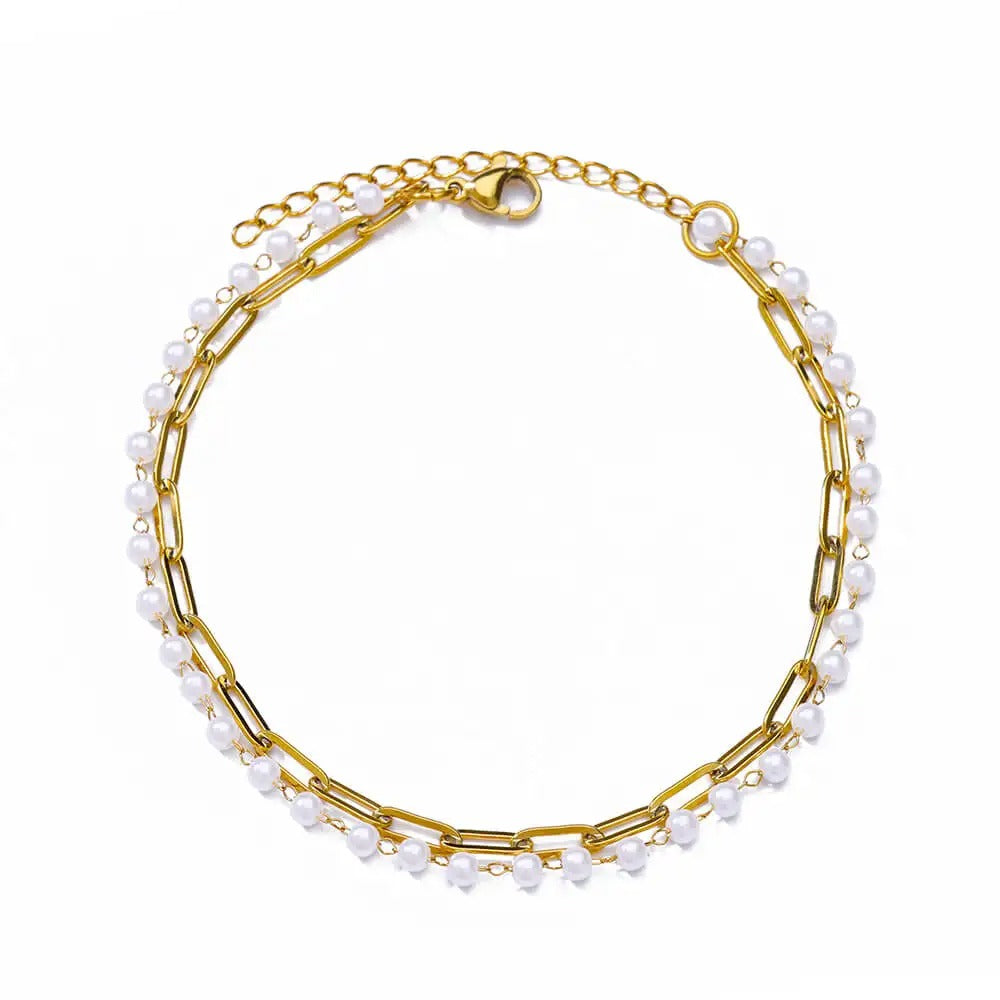 Boohoo Drops Anklets For Women Gold Color