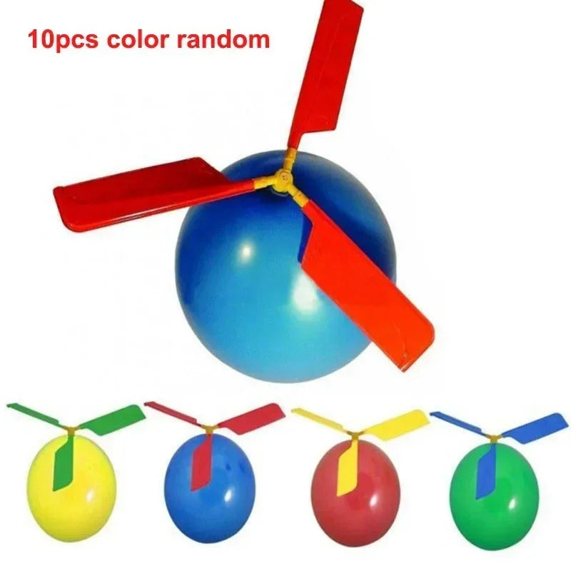 10Pcs Creative Balloon Helicopter Toys