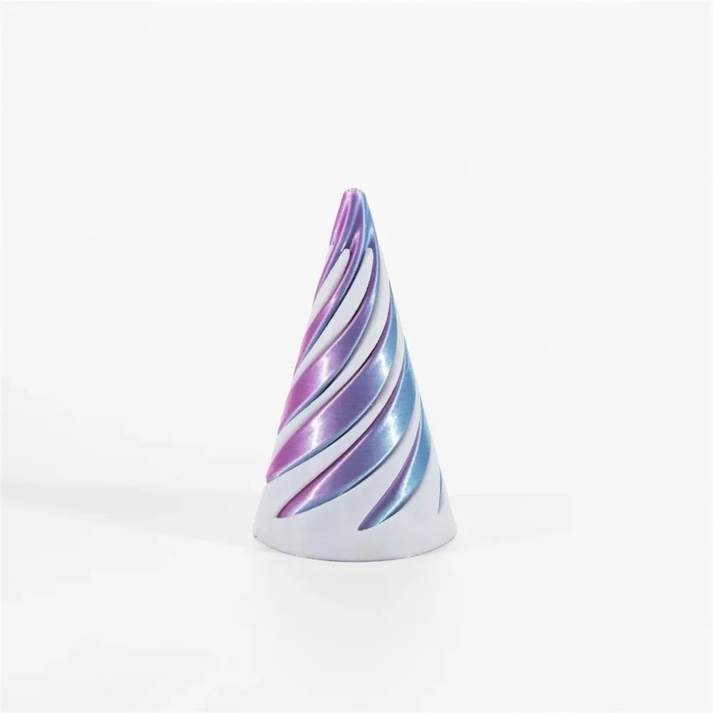 3D Printed Spiral Cone Toy Impossible Pyramid Passthrough Sculpture Pass