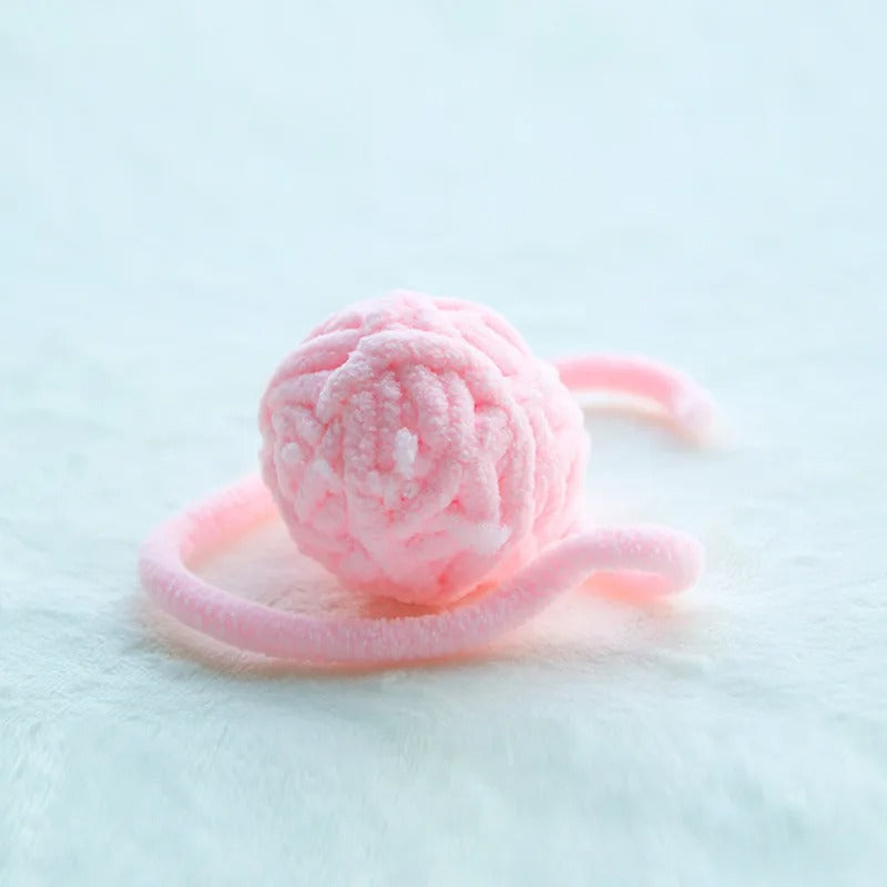 Funny Cat Toys Colorful Yarn Balls with Bell Sounding Interactive