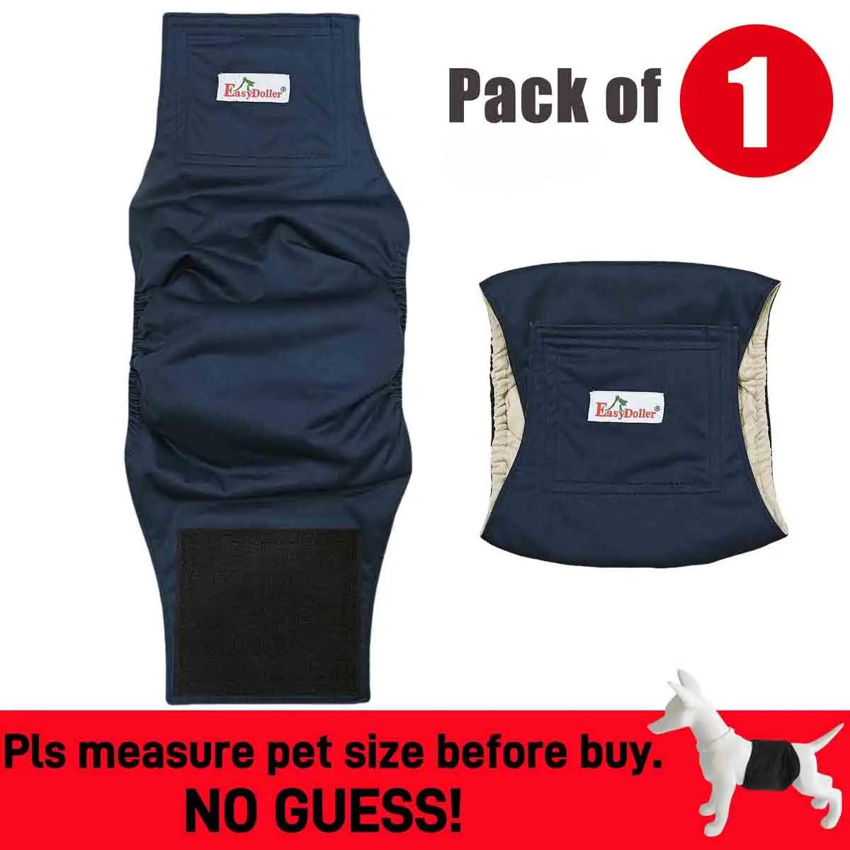 Washable Male Dog Diaper Reusable Pet Sanitary Panties