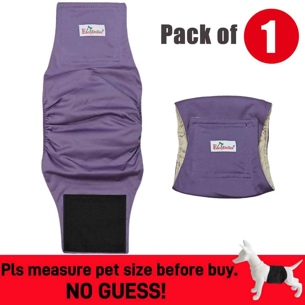 Washable Male Dog Diaper Reusable Pet Sanitary Panties