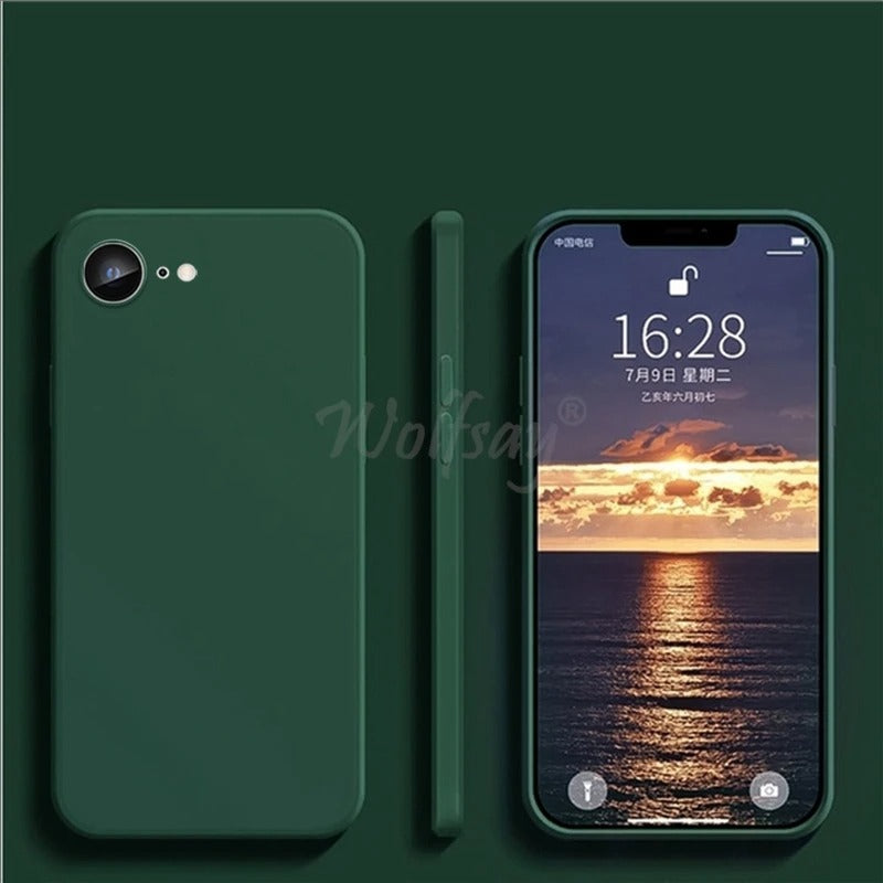 For iPhone 16e Case Liquid Silicone Plain Rubber Funda Phone Protector Case