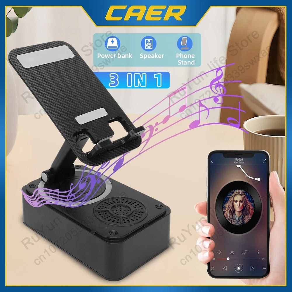 3-in-1 Car Phone Holder with 9D Audio Wireless Speaker