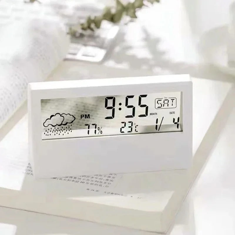 Thermo-Hygrometer Creative Weather Display Electronic Alarm Clock