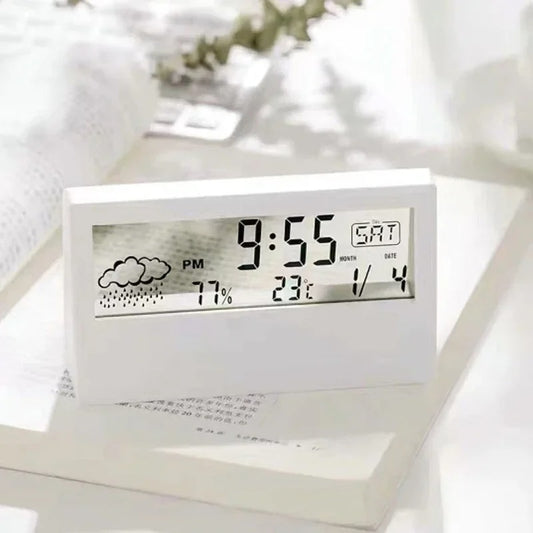 Thermo-Hygrometer Creative Weather Display Electronic Alarm Clock