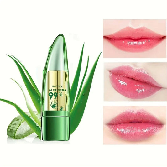 1PC Moisturizing Aloe Vera Lipstick Discoloration Lip Care Nutritious