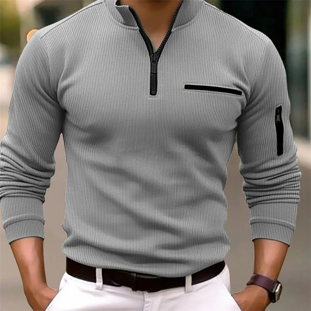 New men's arm zipper spring and fall leisure sports